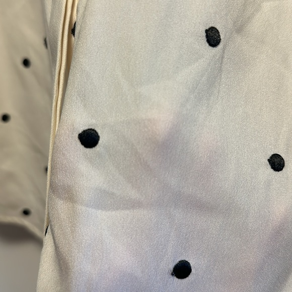 Anne Taylor button down tank embroidered polkadot - Picture 2 of 4